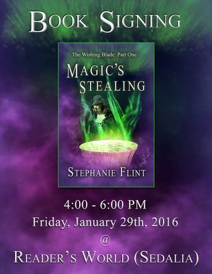 Readers World - Magic's Stealing Book Signing Flyer