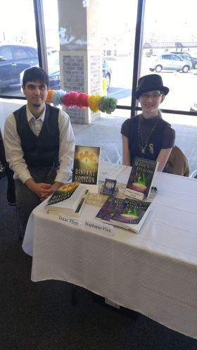 Isaac and Stephanie Flint at Reader's World Book Signing (Photo by G.A. Edwards)