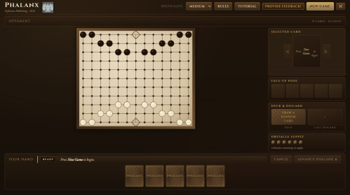 Screenshot of the browser edition of Phalanx